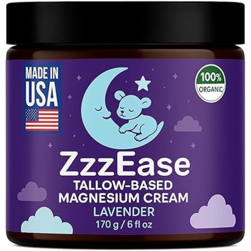 Magnesium Lotion for Kids | Tallow-Based Magnesium Lotion for Sleep | Lavender Scented | No Melatonin Sleep Aid | Arnica Cream, Eczema Cream for Kids | Organic, Made in the USA, 3 Month Supply