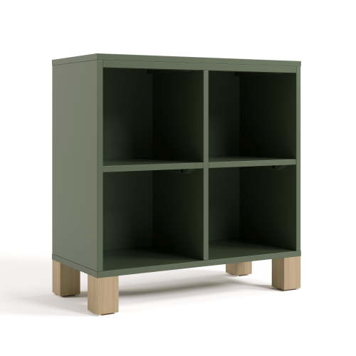 Storkcraft California Cube Organizer Children's Bookcase, Olive with Driftwood
