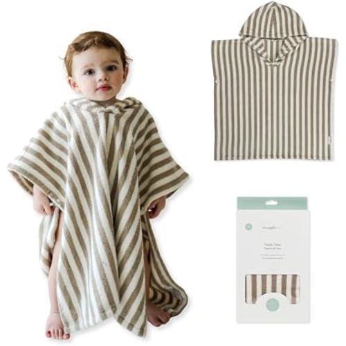 snuggle me Organic Toddler Poncho Towel with Hood - Birch
