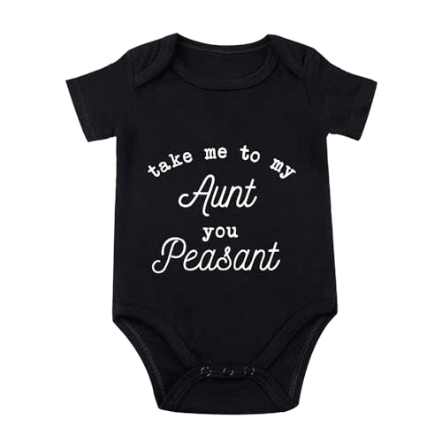 listery Take Me To My Aunt You Peasant Baby Funny auntie Baby Bodysuit Cute Aunt White Baby Clothes 0-12