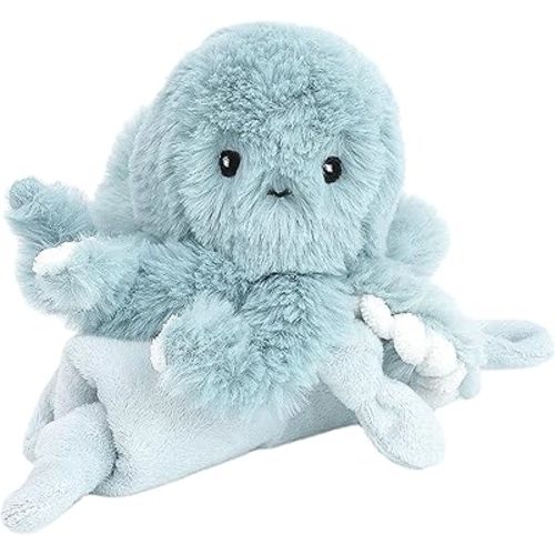 MON AMI Oda The Octopus Plush Lovey for Babies | 13.5-Inch Knotted Security Blanket for Newborns | Soft & Cuddly Baby Lovey