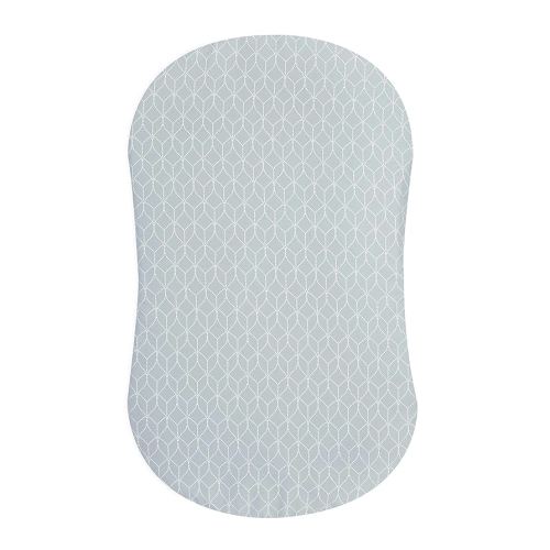 HALO BassiNest Fitted Sheet – 100% Cotton, Soft and Breathable Bassinet Sheet for Babies, 30” x 16” Pre-Shrunk Sheet, Morning Mist