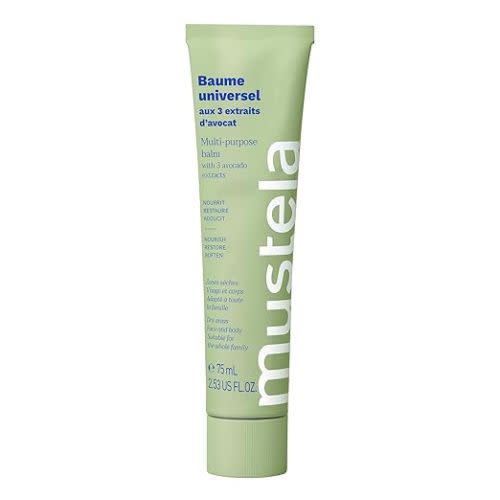 Mustela Multi-purpose Balm with 3 Avocado Extracts - Natural Cream Moisturizer for Face, Lip, Hand, Body & Dry Areas - For Baby, Kid & Adult - EWG Verified, Fragrance-Free & Vegan - 2.53 fl. oz.