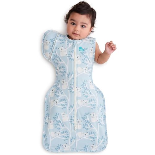 Love to Dream Swaddle Up Transition Swaddle, 1.0 TOG, Patented Zip-Off Wings, Gently Help Baby Transition from Being Swaddled to Arms Free When Showing Signs of Rolling, 13-19 lbs, Mini Koalas