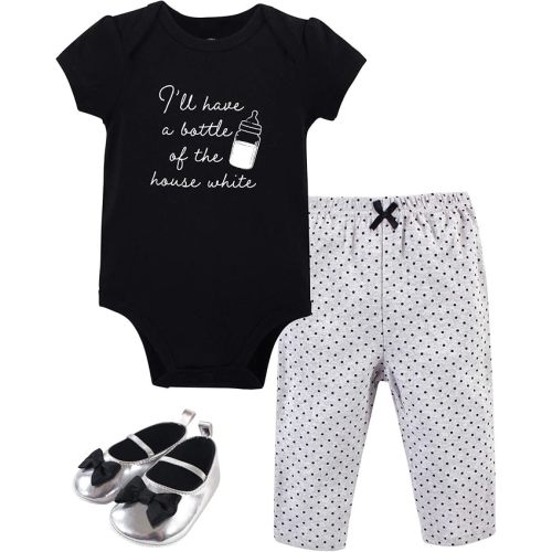 Little Treasure Unisex Baby Cotton Bodysuit, Pant and Shoe Set