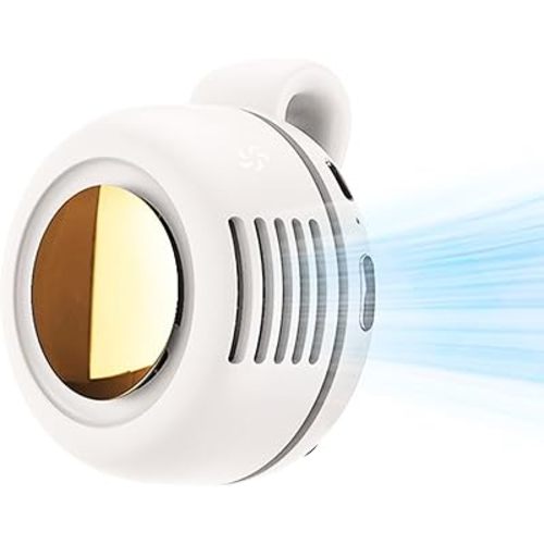Clip on Fan Portable, 2026 New Adjustable 3-Speed Suspended Waist Fans, Mini Whirlwind Fan for Waist Clip Fans, Suitable for Outdoor &Travel & Office (#White)