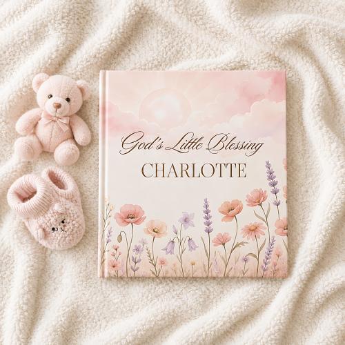 Personalized Christian Baby Storybook: God’s Love, Custom Name, Dedication, Keepsake Gift from Grandma