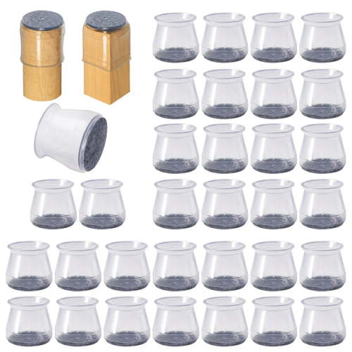 32 pcs Chair Leg Floor Protectors,Chair Leg Cover, Silicone Chair Leg caps with Felt Pads for Protecting Hardwood/Tile Floors from Scratches and Noise(Large fit : 1.3" - 2")