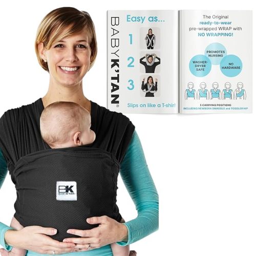 Breeze Baby K'tan Baby Carrier, #1 Easy Pre-Wrapped Baby Sling Gift | Breathable 100% Cotton Mesh | Hands Free Wrap for Infants | No Rings Or Buckles | Newborn to Toddler up to 35lb (See Size Chart)