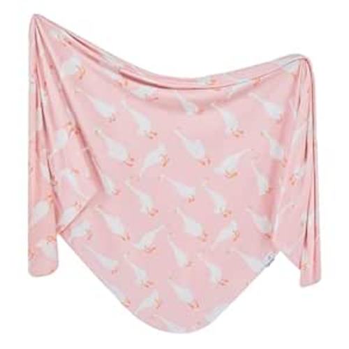 Baby Swaddle Blanket - Premium Knit Baby Blanket, Large Soft Stretchy Receiving Blankets for Baby Girl, Swaddles for Newborn, Infant, and Toddler (Goosie)