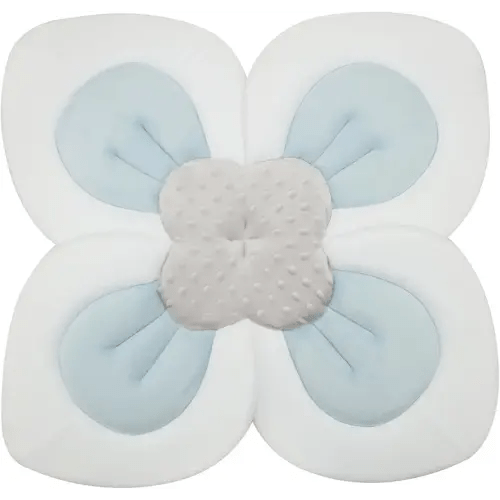 PandaEar Baby Bath Pad for Infant Newborn | Soft Flower Petals for Sink Bathtub Essentials Shower Gift (Blue)