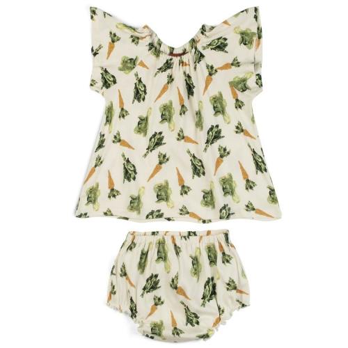 Fresh Veggies Organic Cotton Dress & Bloomer Set