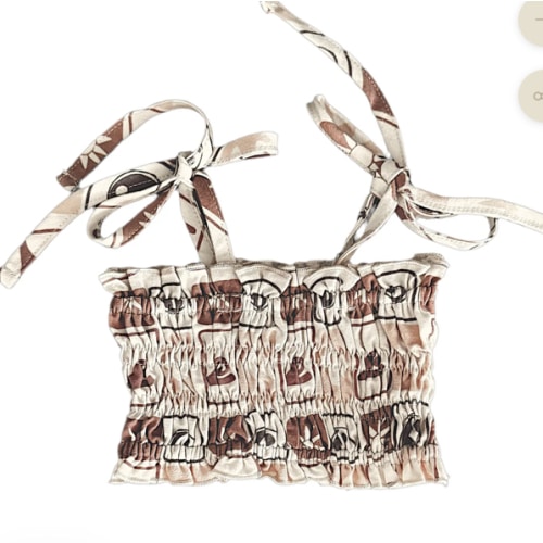 Flow Ruffle Crop - Earth