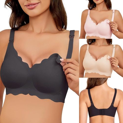Gailife Floral Nursing Bras for Breastfeeding Comfort Maternity Bras for Pregnancy Seamless Bralettes with Extra Extender