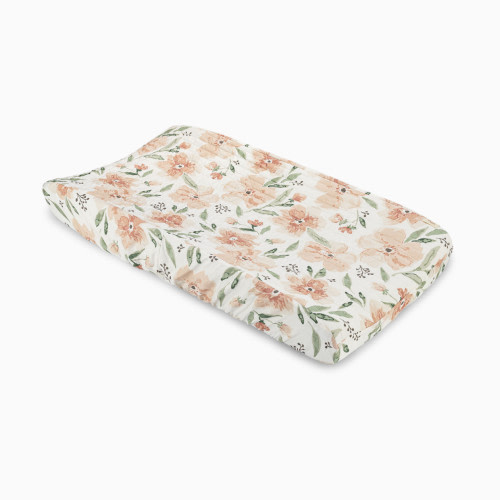 Crane Baby Cotton Quilted Change Pad Cover - Parker Floral