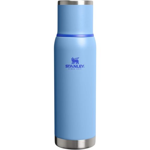 Stanley Adventure-To-Go Vacuum Bottle 1.1 qt | Wide Mouth with Leakproof Cup Lid | Keep Drinks Hot or Cold | Packable for Travel | Insulated Stainless Steel Thermal Bottle | BPA-Free | Blue Sky