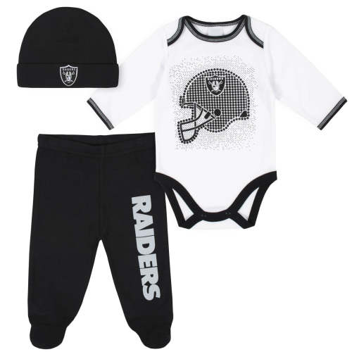 3-Piece Baby Boys Las Vegas Raiders Bodysuit, Footed Pant, and Cap Set – Gerber Childrenswear