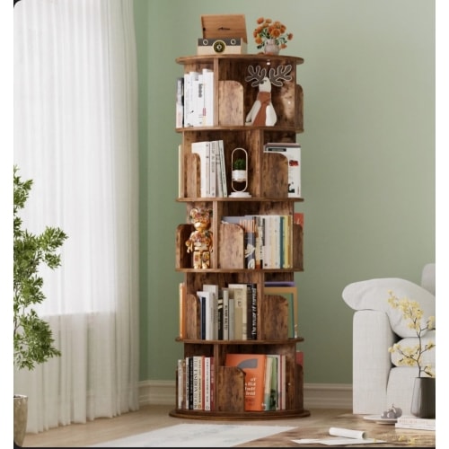 Ebern Designs Hildelind 360° Rotating Bookcase, Storage and Display Bookshelf for Home Office and Living Room & Reviews | Wayfair
