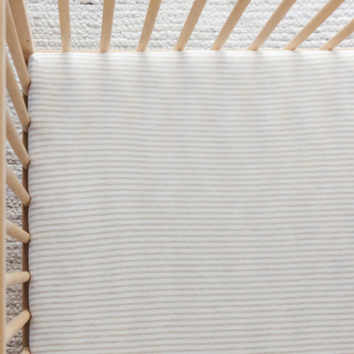 Driftwood Stripe Crib Sheet