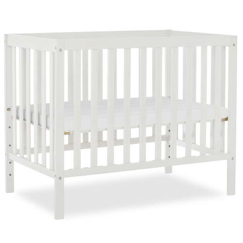 Dream On Me Edgewood 4-In-1 Convertible Mini Crib, White, Wood