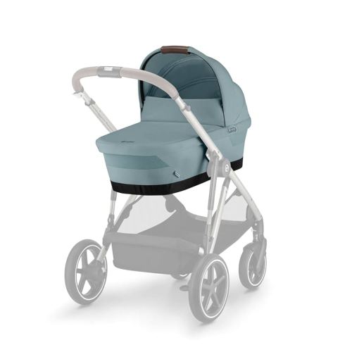 Cybex eGazelle/Gazelle S Cot Baby Bassinet - Easy-Carry Ergonomic Handle, Sun Canopy & Spacious, Cozy Interior, Compatible Gazelle S Stroller, Sky Blue