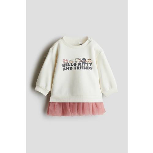 SWEATSHIRT DRESS WITH TULLE SKIRT