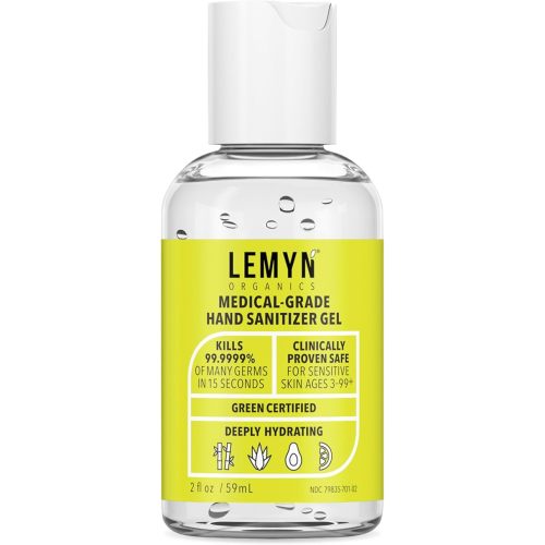 Medical Grade Hand Sanitizer Gel - 97% ORGANIC - 2 FL.OZ.