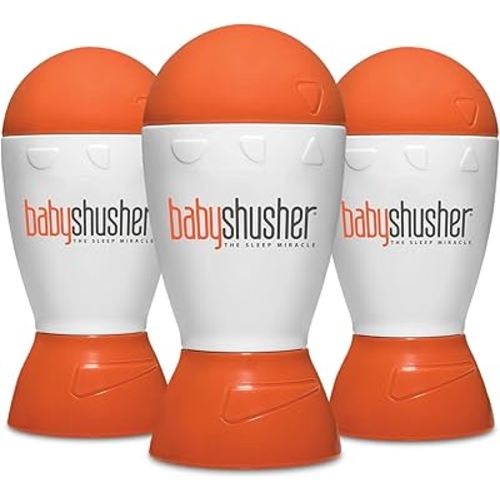 Baby Shusher Portable Sound Machine - White Noise Sound Machine, Baby Soother for Sleeping, Newborn Essentials for Crib, Battery Operated Hush, Travel Friendly - 3 Count