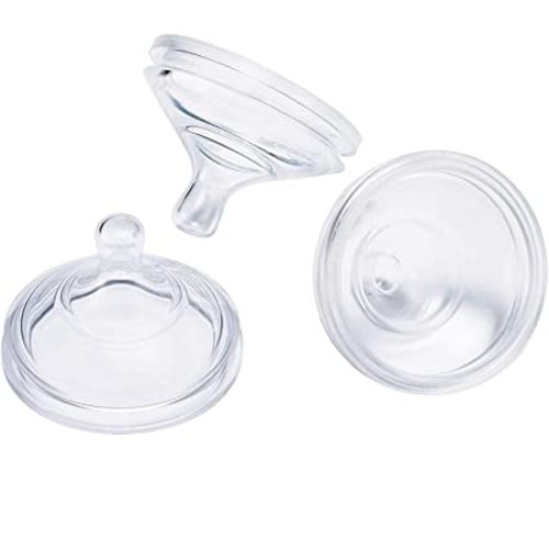 Boon NURSH Silicone Replacement Nipple, Air-Free Feeding, Stage 2 Medium Flow, 3 Months and up (Pack of 3)