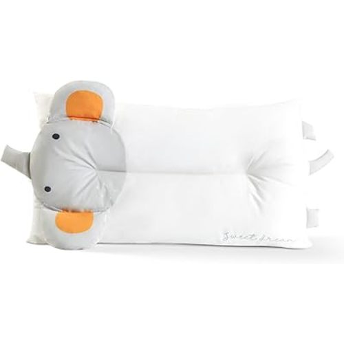Choc chick Toddler Pillow,20X12Inches Machine Washable Soft Hypoallergenic Kids Pillows,Child Cute Animal Design Perfect Toddler Pillows for Sleeping (Elephant)