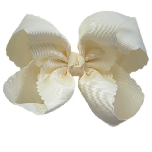 Antique White Scallop Edge Grosgrain