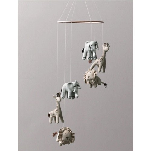 RH Baby Child Nursery- Chambray Safari Mobile NEW Restoration Hardware