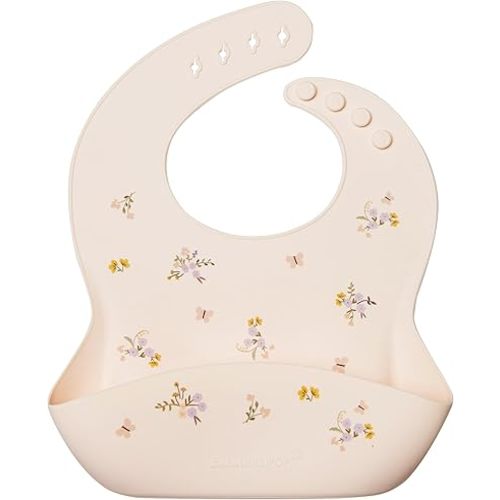 Loulou Lollipop Soft, Waterproof Silicone Feeding Bib for Babies and Toddlers