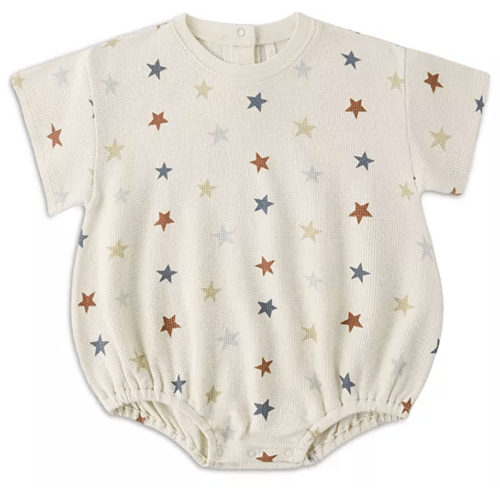 Rylee + Cru Relaxed Bubble Baby Romper, Stars