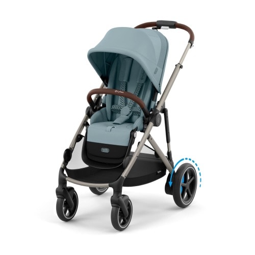 Cybex eGazelle S Electronic Assist Stroller - Taupe Frame / Stormy Blue
