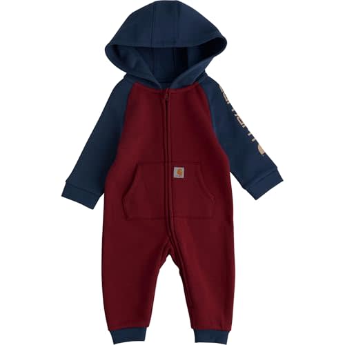 Carhartt Baby Boys' Long-Sleeve Hooded Zip-Up Footless One-Piece Coverall