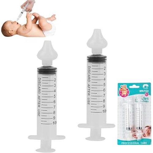 Nasal Irrigator for Baby,Syringe Nasal Irrigator,10ml Nasal Irrigator Portable Infant Nose Cleaner Nose Aspirator for Baby Fast All Natural Relief-Nasal Irrigation/Nasal Spray(White)