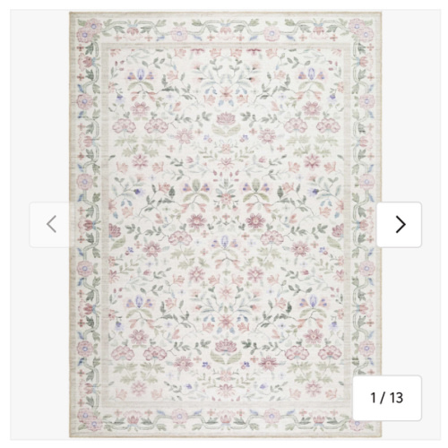 Brigid Washable Area Rug