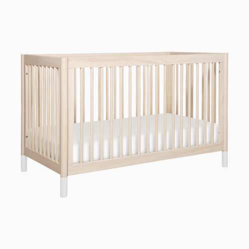babyletto Gelato 4-in-1 Convertible Crib with Toddler Bed Conversion Kit - Washed Natural/White