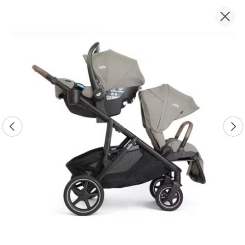 Joie Chive Single-to-Double Stroller - Dove: 27.3 Lbs, Full-Size Stroller, Metal Frame, Rubber Wheels