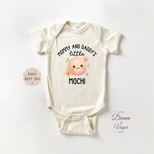 Mommy and Daddy’s Little Mochi Baby Outfit, Cute Asian Food Baby Bodysuit, Kawaii Baby Shower Gift, Funny Newborn Outfit, Cute Baby Clothes