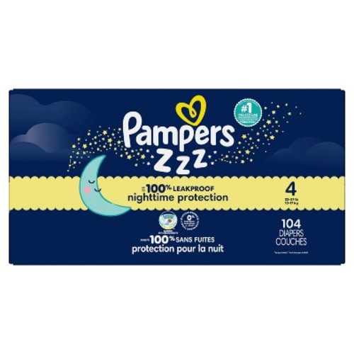 Pampers Swaddlers Overnight Diapers - Size 4 - 104ct