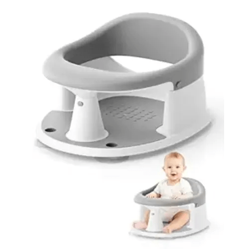 Baby Bath Seat for Babies 6 Months & Up, Bath Seats for Babies Sitting Up, Open Design, Non-Slip, Compact Toddler Bath Seat.