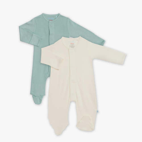 the spare magnetic footie - 2 pack | neutral 0-3 months