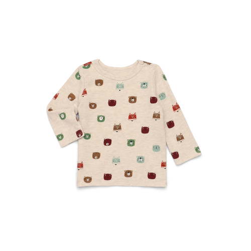 Garanimals Baby Boy Print T-Shirt with Long Sleeves, Sizes 0M-24M