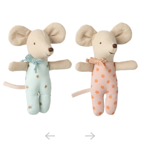 Twins, Baby mice in matchbox - Maileg USA