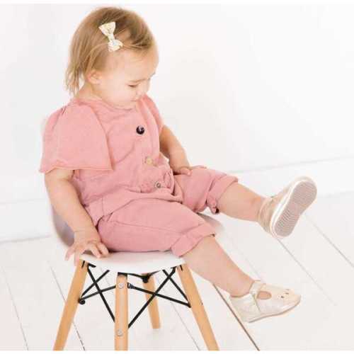 Mary Jane Baby Shoe Hard Sole, Platinum - Freshly Picked | Maisonette