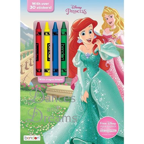 Disney Princess 48-Page Coloring & Activity Book with 4 Crayons, 44048 Bendon