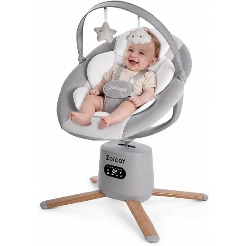 Zoicay Baby Swings for Infants with 9 Modes & 8 Speeds, Electric Baby Swing