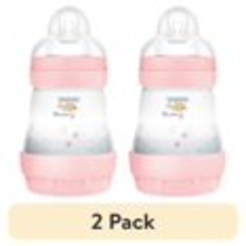 (2 pack) MAM Easy Start Matte Anti-Colic Bottle, 5 oz, Girl, 2 pack